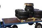 Chariot avant train pivotant, 2500 x 1200 mm, roues CC, 1000 kg