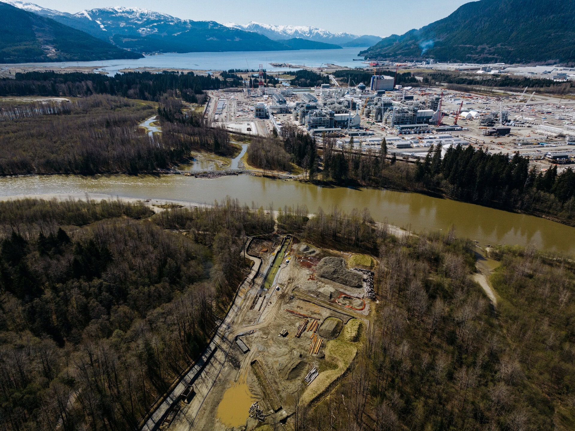 Coastal GasLink pipeline and LNG Canada in Kitimat, B.C.