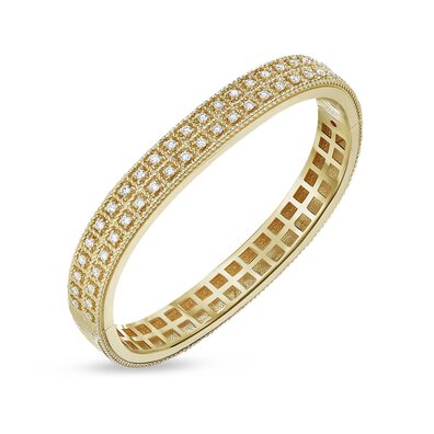 Roberto Coin Italian 200 CTW Pave Diamond 18 Karat TwoTone Gold Roman Barocco  Bracelet  Wilsons Estate Jewelry