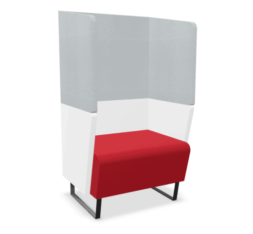 Banquette AMITY 1 place (Blanc/Red/Plata)