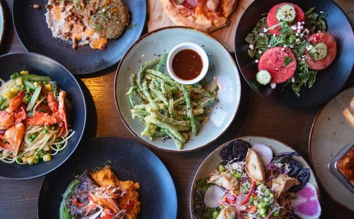 Multiple dishes on a table