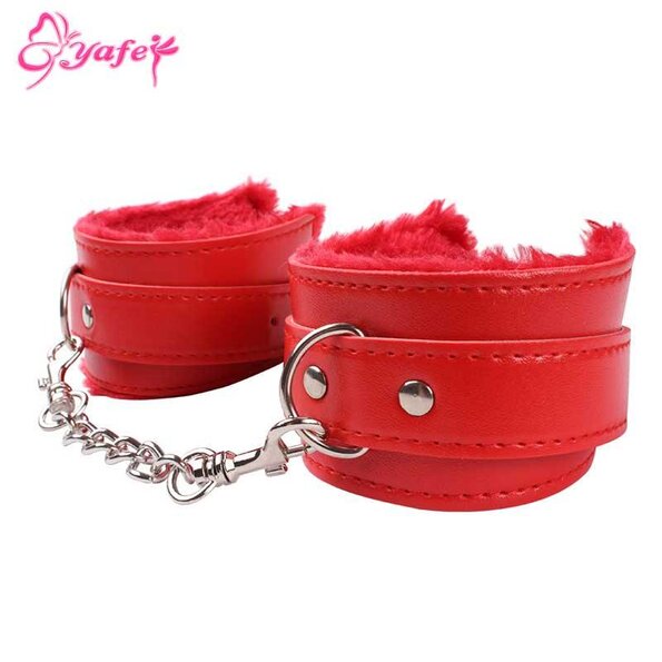 Adult Games SM bondage Sexy Lather handcuffs Restraints Bondage cuffs - womyra Store