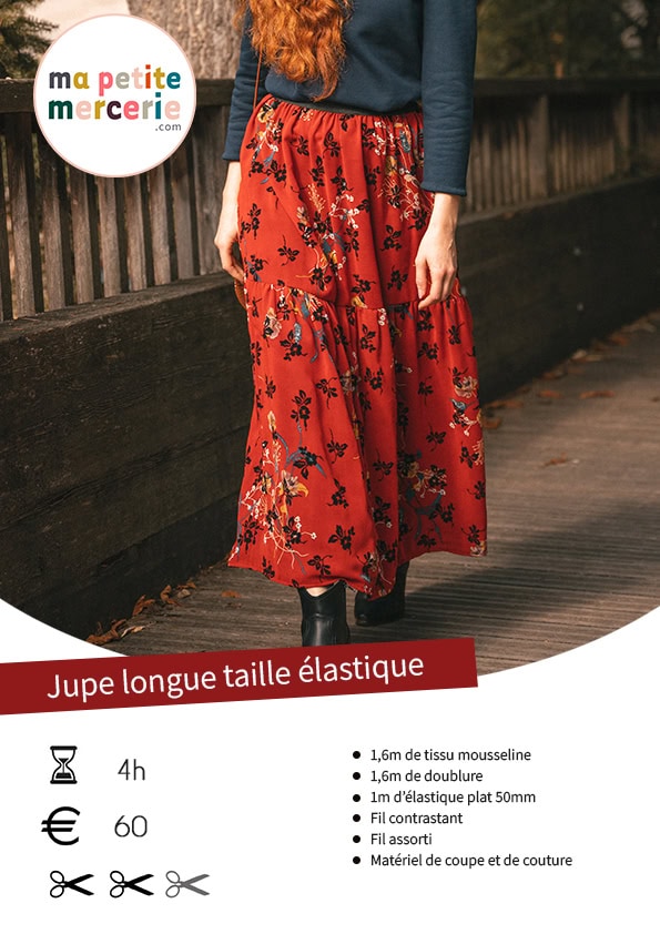 Tuto Jupe Longue Facile et Gratuit - Ma Petite Mercerie