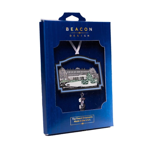 Skytop Lodge ornament in a box