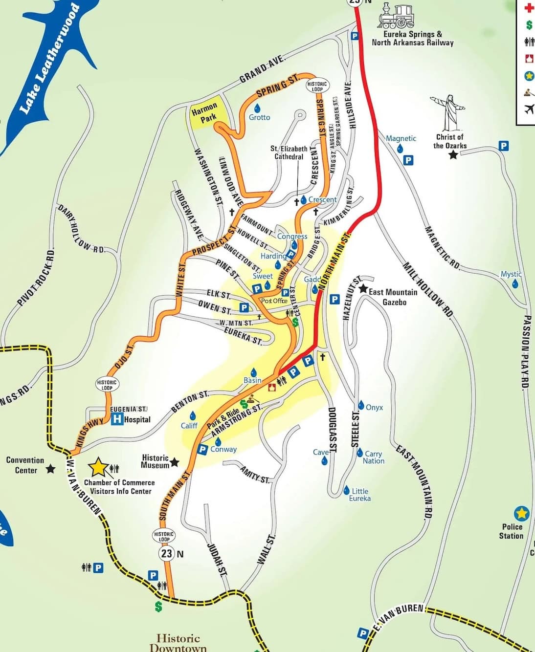 eureka springs map pdf