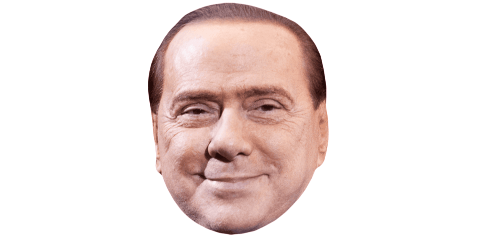 Silvio Berlusconi Celebrity Face Mask Silvio Berlusconi Celebrity Face Mask