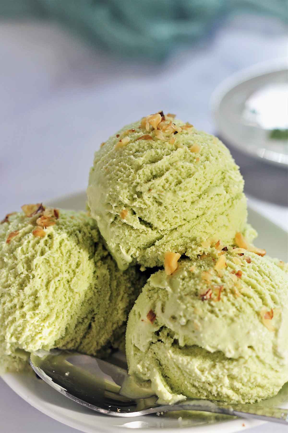 matcha ice cream without machine