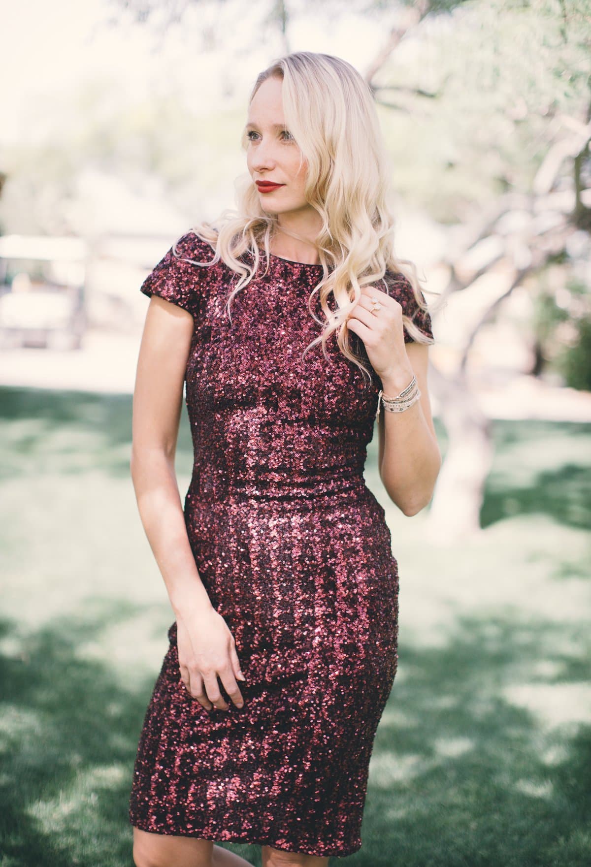 open lace back dress Silver Life of The Party Dress - Small Ellae Lisque - Perfect for Date Nights & Birthdays