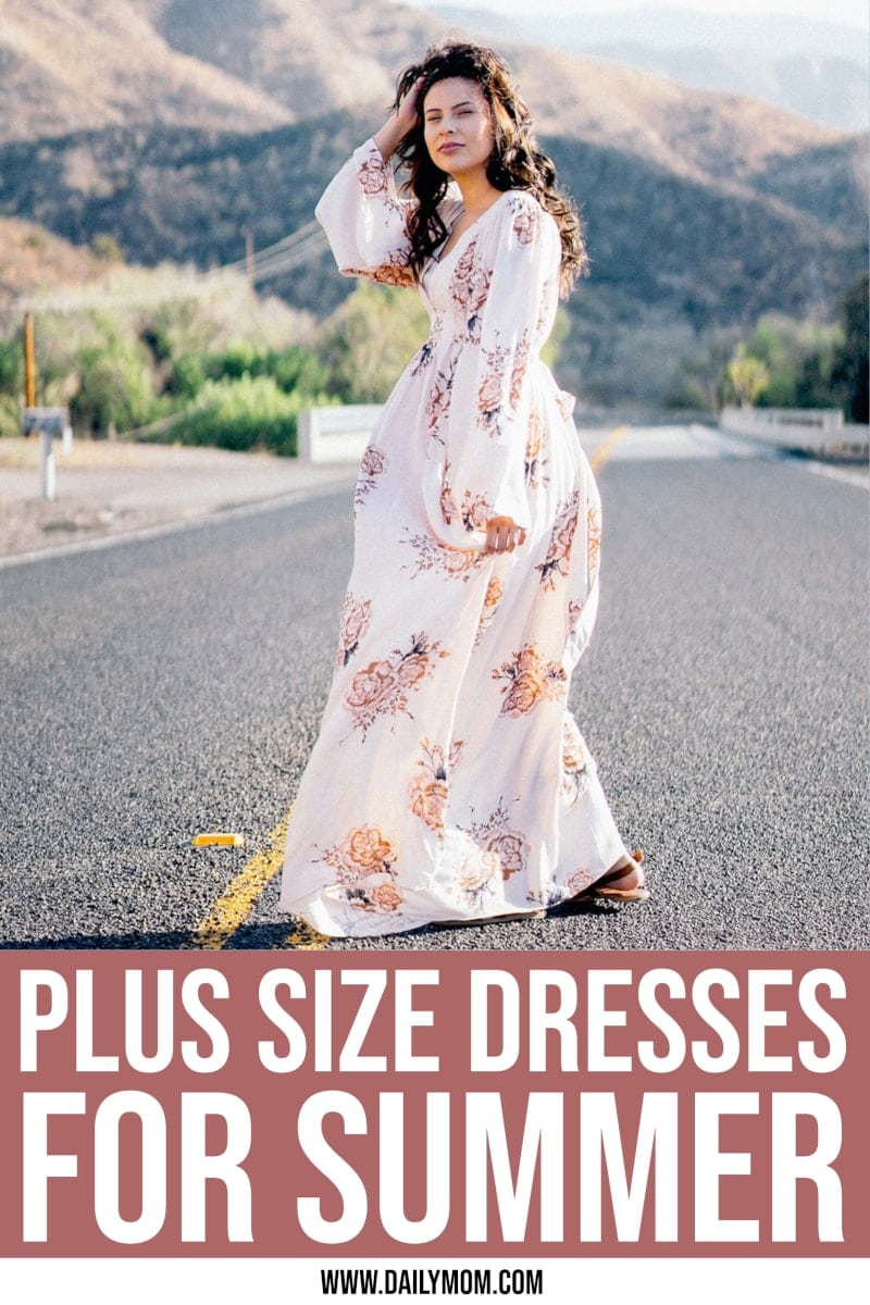 knee length dresses for ladies Plus Size Short Sleeve Front Twist Tropical Maxi Dress main image 1
