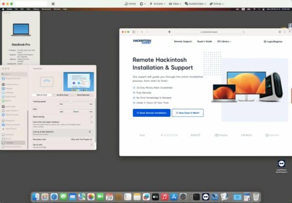 Screenshot of benchmarks for a downloadable Hackintosh EFI folder for a Huawei Laptop