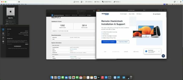 Screenshot of benchmarks for a downloadable Hackintosh EFI folder for [Gigabyte] [Desktop]