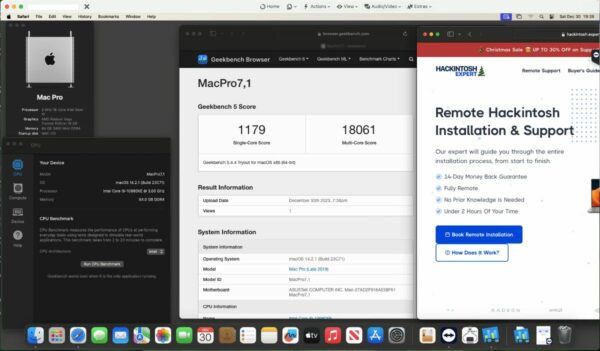 Screenshot of Asus Prime X299-Deluxe II | i9-10980XE | AMD VEGA FE