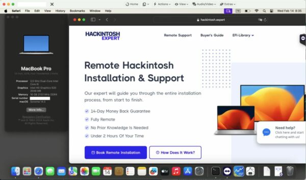 Screenshot of benchmarks for a downloadable Hackintosh EFI folder for [Lenovo] [Laptop]