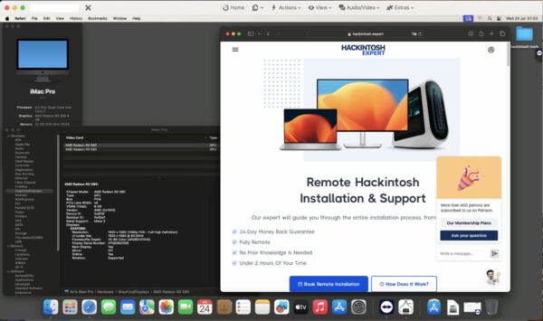 Screenshot of benchmarks for a downloadable Hackintosh EFI folder for [Gigabyte] [Desktop].