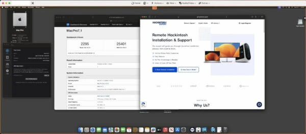 Screenshot of benchmarks for a downloadable Hackintosh EFI folder for [ASRock] [Desktop].