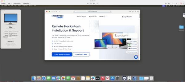 Screenshot of [Asus ROG STRIX Z270G GAMING] Hackintosh [Sequoia] success installation showing Geekbench performance scores [i9-9900K] and [RX 6600].