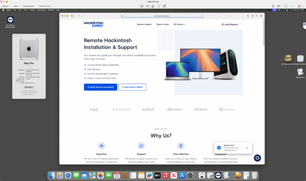 Screenshot of [MSI MAG X670E Tomahawk WiFi] Hackintosh [Sequoia] success installation showing Geekbench performance scores [AMD Ryzen 7 7800X3D] and [RX 6900 XT] .