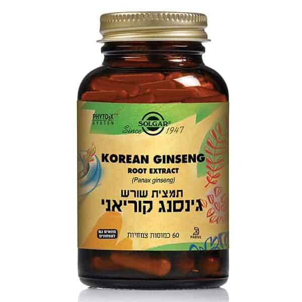 שורש ג’ינסנג קוריאני – 60 כמוסות – סולגאר