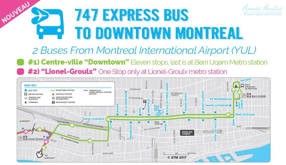 How To Get To Downtown Montreal From the Airport on the 747 Bus