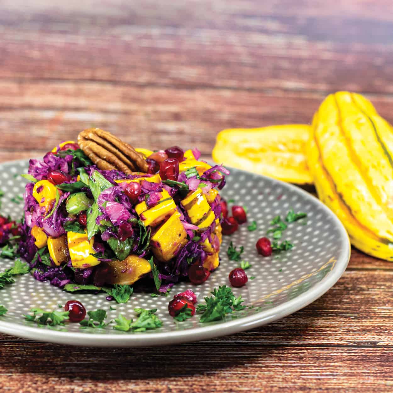 Roasted Delicata Squash Salad with Shallot Dressing Edible New Mexico