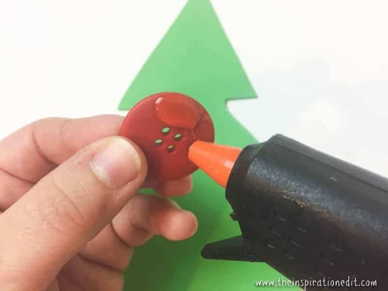 Christmas Tree Button Craft.