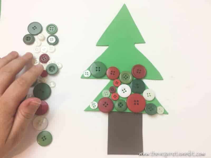 Christmas Tree Button Craft.