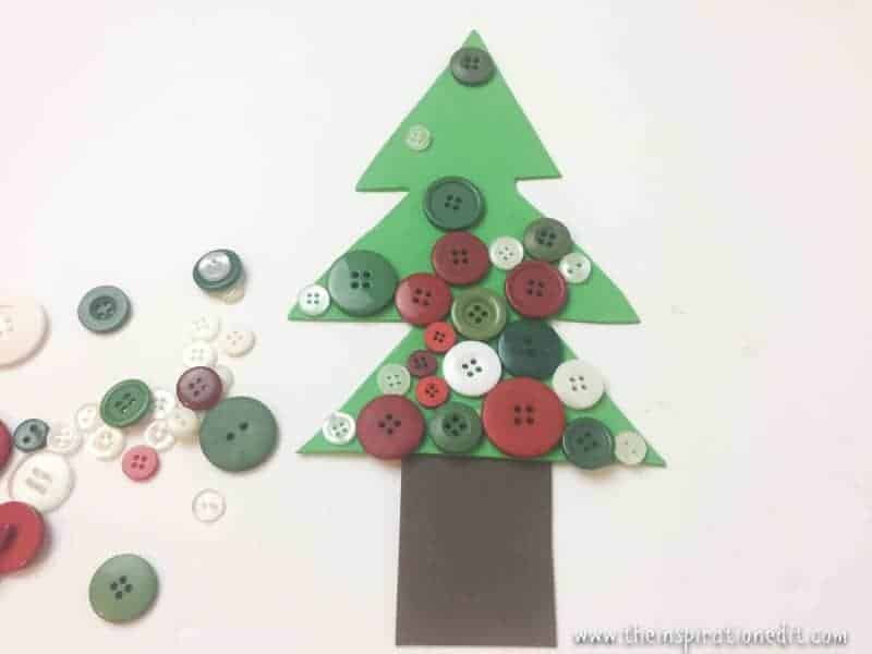 Christmas Tree Button Craft.