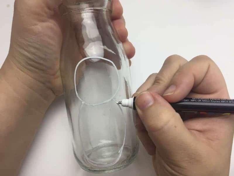 snowman milk bottle art