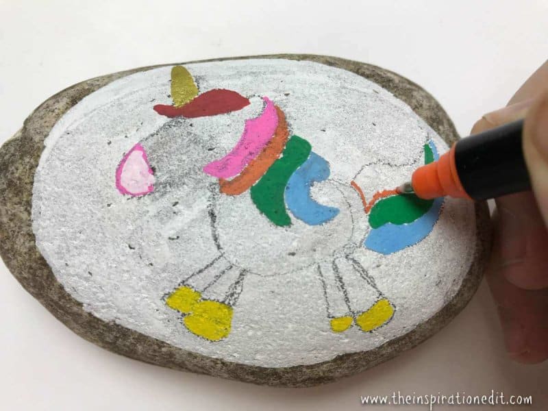 How to Paint a Unicorn on a Rock.