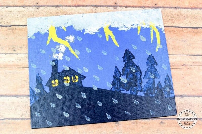 stormy night children's book craft Easy Canvas Painting Ideas For Beginners