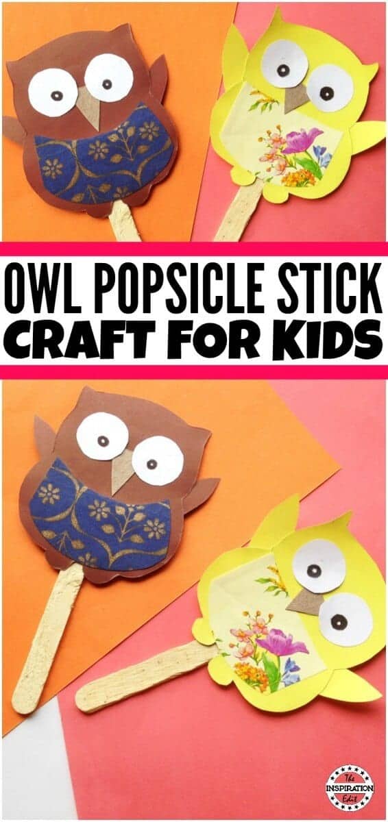 Owl popsicle craft