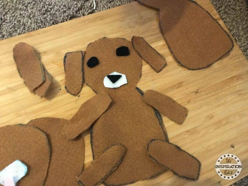 easy sew plush dog for kids