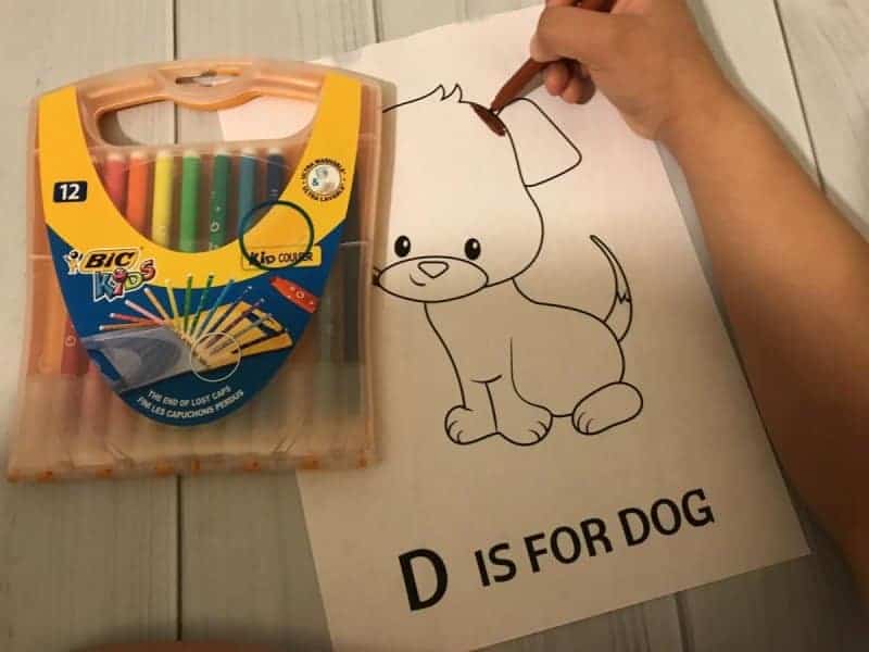 D is for Dog Worksheet.