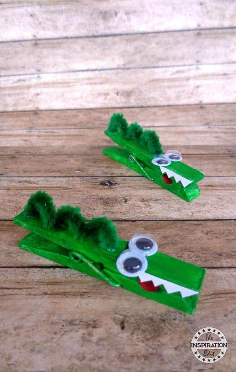 clothespin crocodile craft