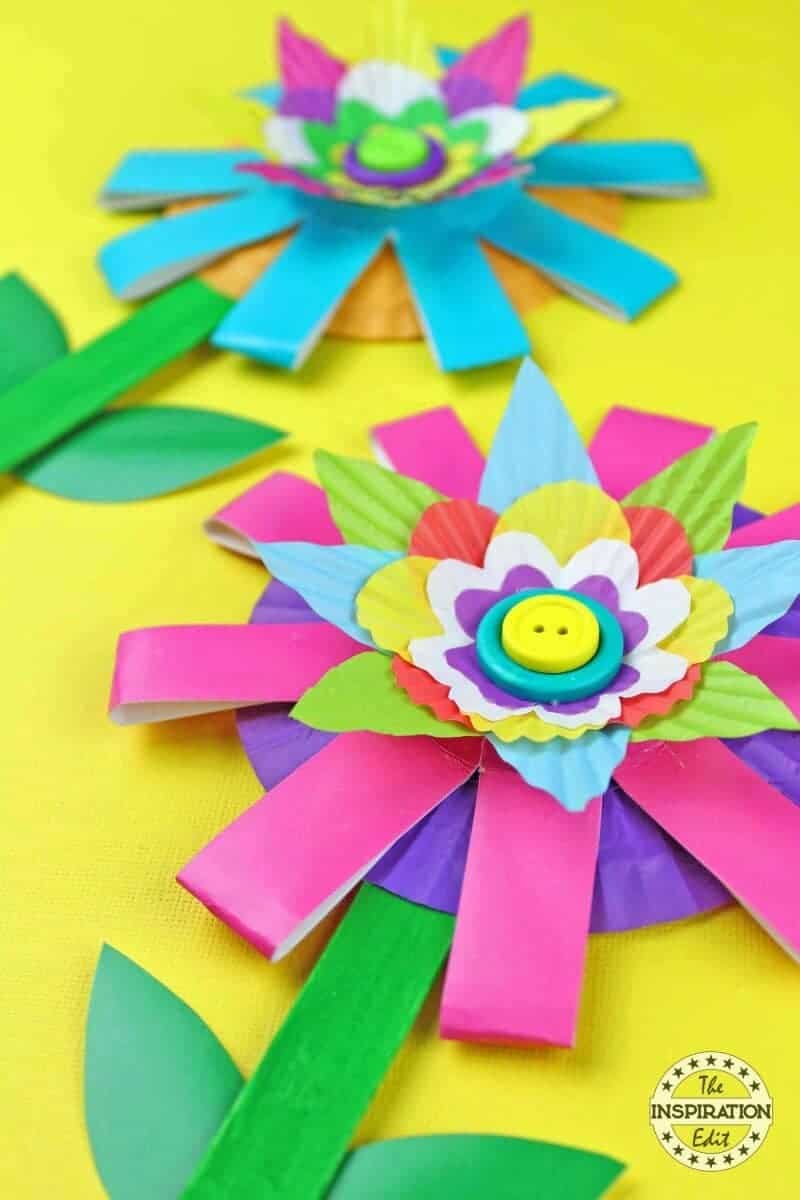 Paper Cup Flower Craft Kids Will Love · The Inspiration Edit