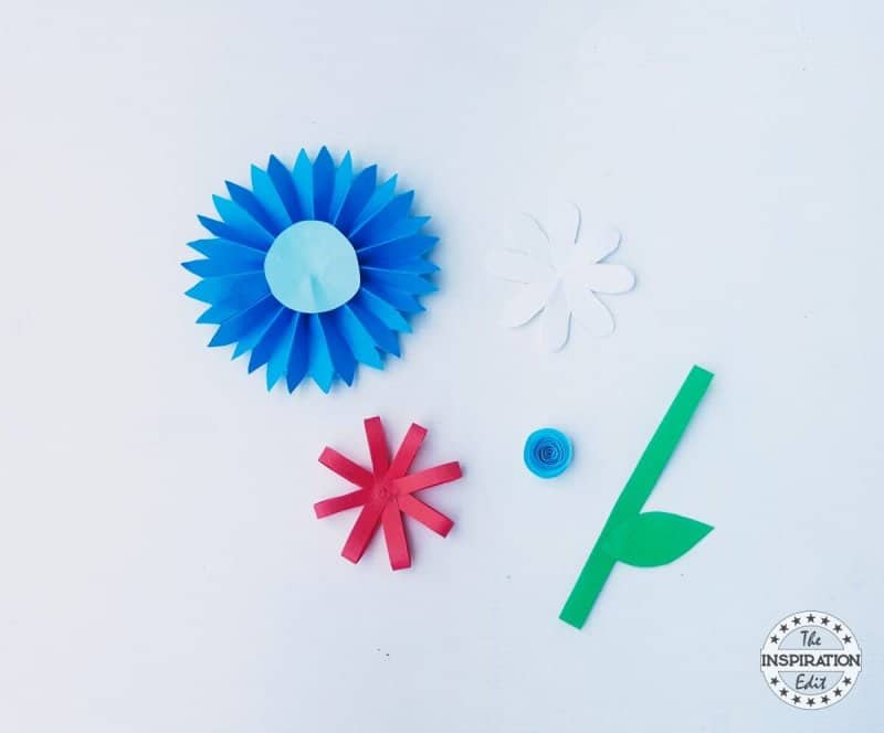 4th July Paper Flower Craft.