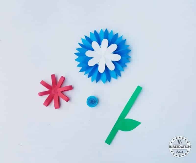 4th July Paper Flower Craft.