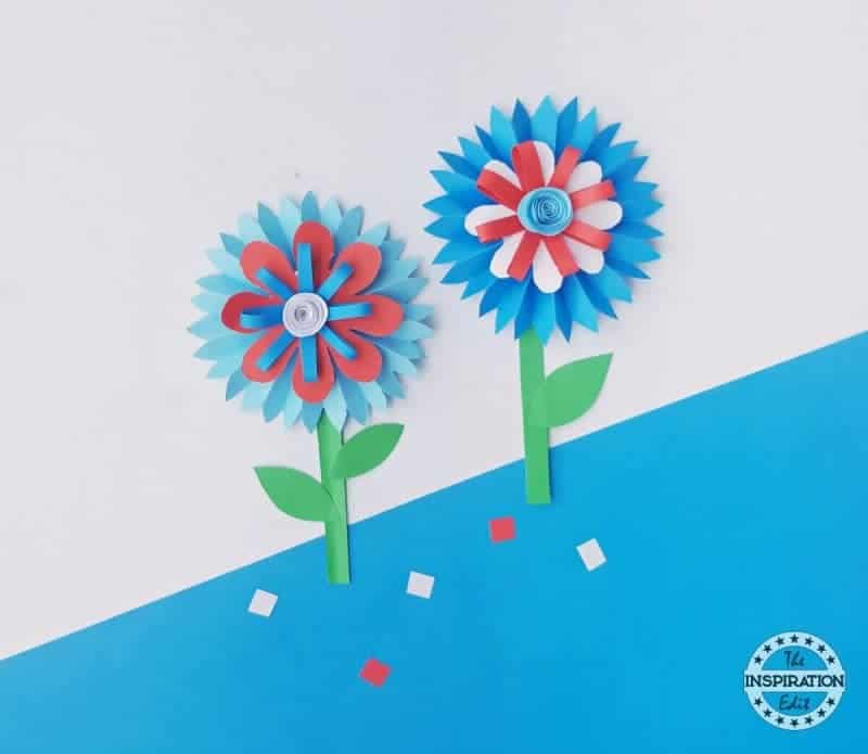 Making a Flower for 4th July.