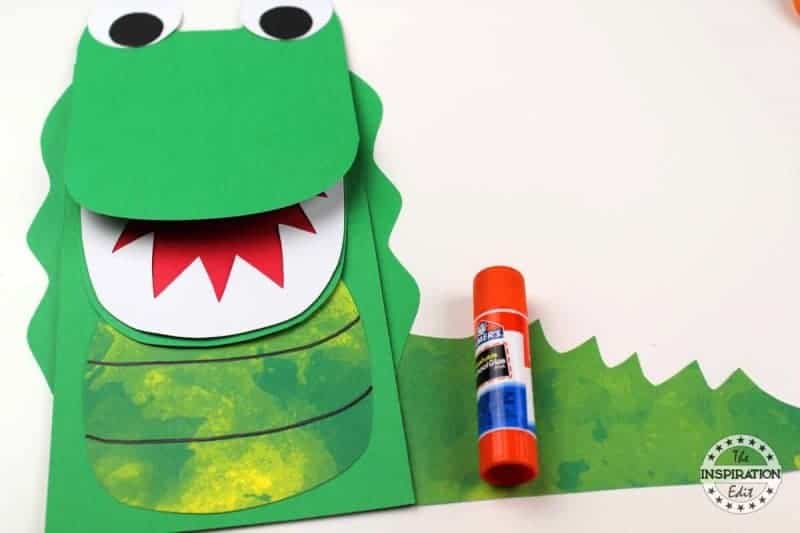 Alligator Puppet Alligator Craft for Kids.