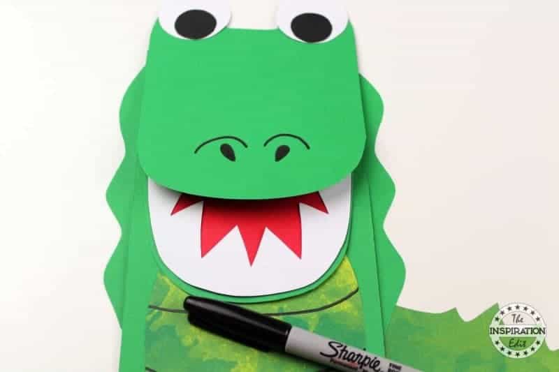 Alligator Puppet Alligator Craft for Kids.