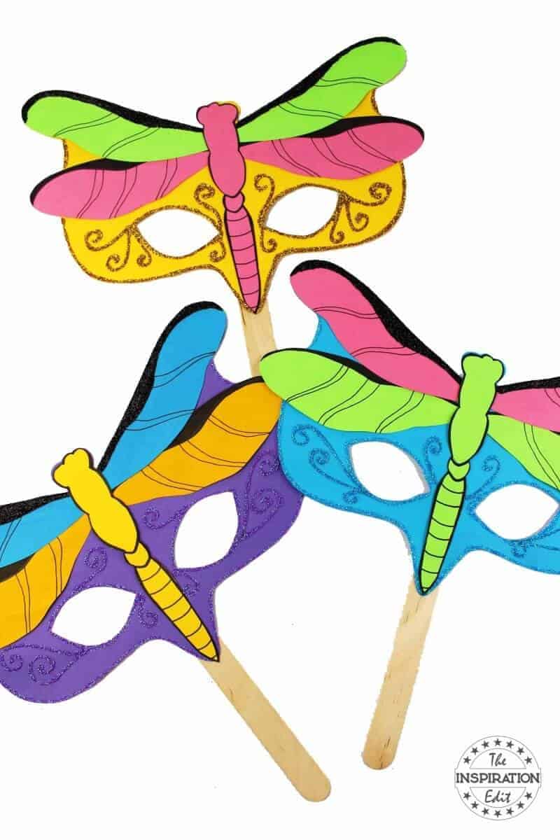 Various Colors of Dragonfly Masks.