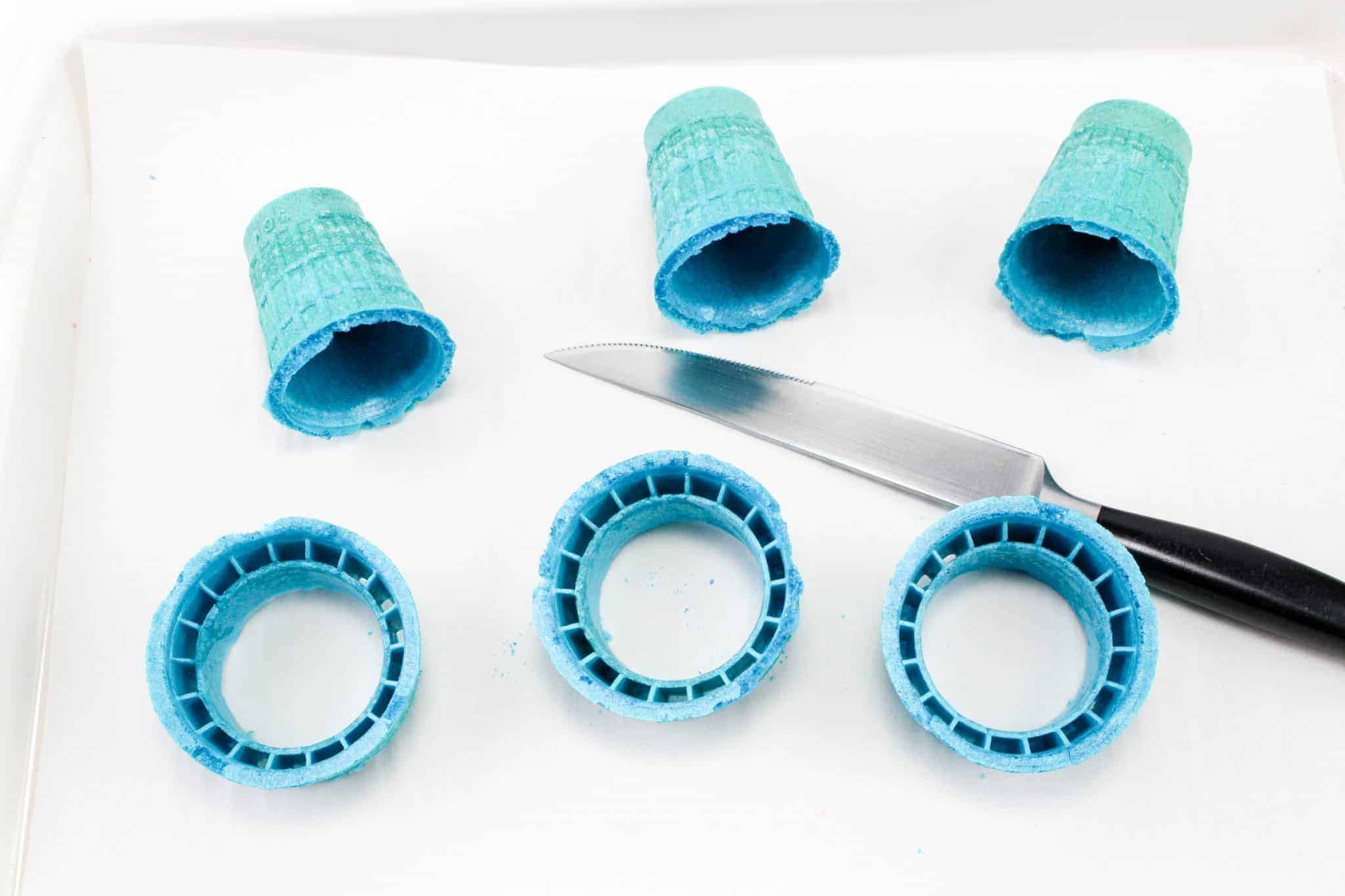 Preparing cones.
