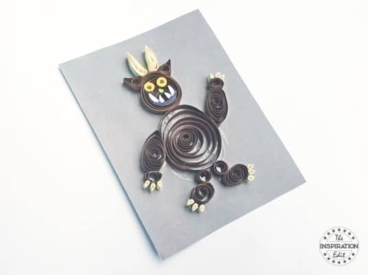 Gruffalo Pictures and Art Making the Quilling Paper.