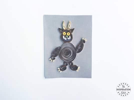 Gruffalo Pictures and Art Making the Quilling Paper.