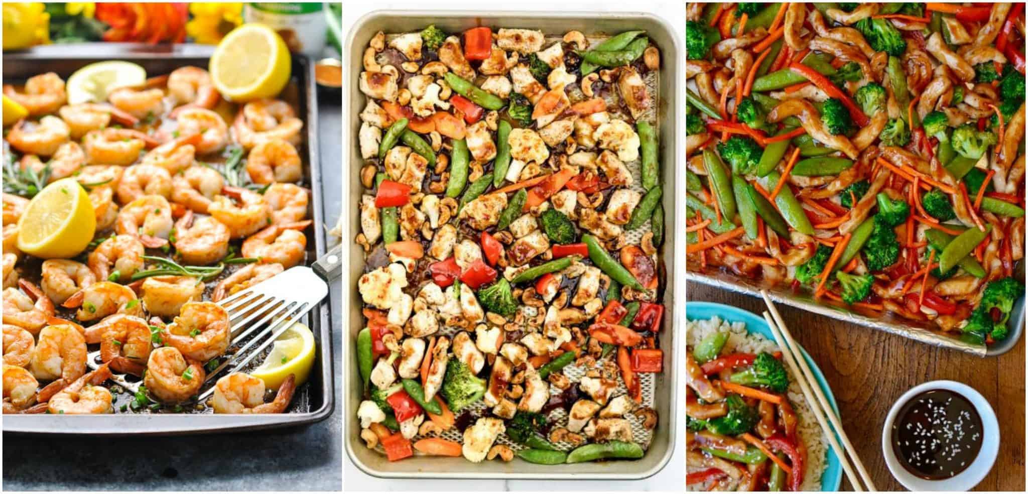 Sheet pan dinner recipes and ideas.