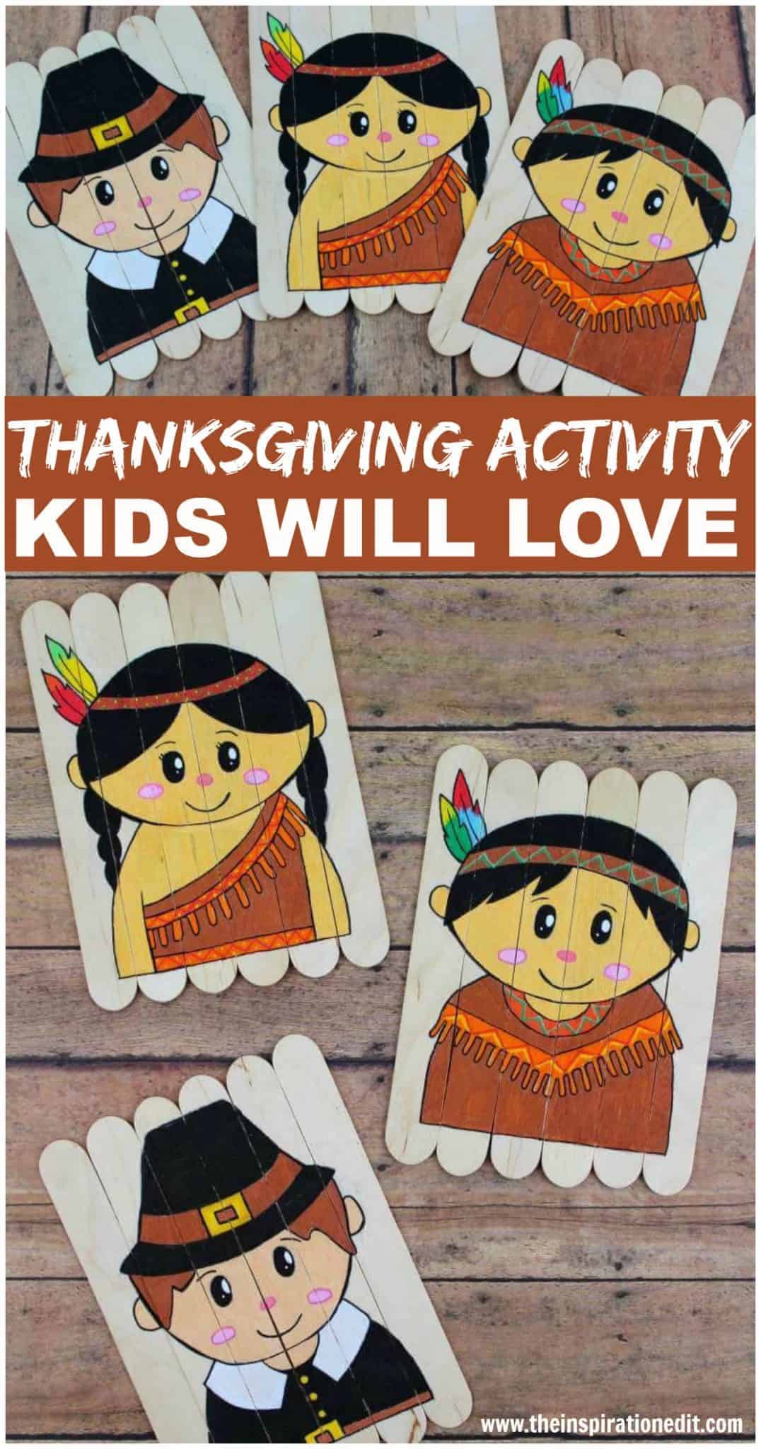 Thanksgiving Kids Craft Using Lollipop Sticks.