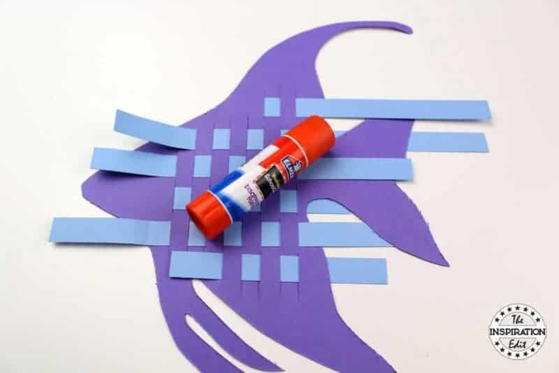 Making a Paper Angel Fish Craft.
