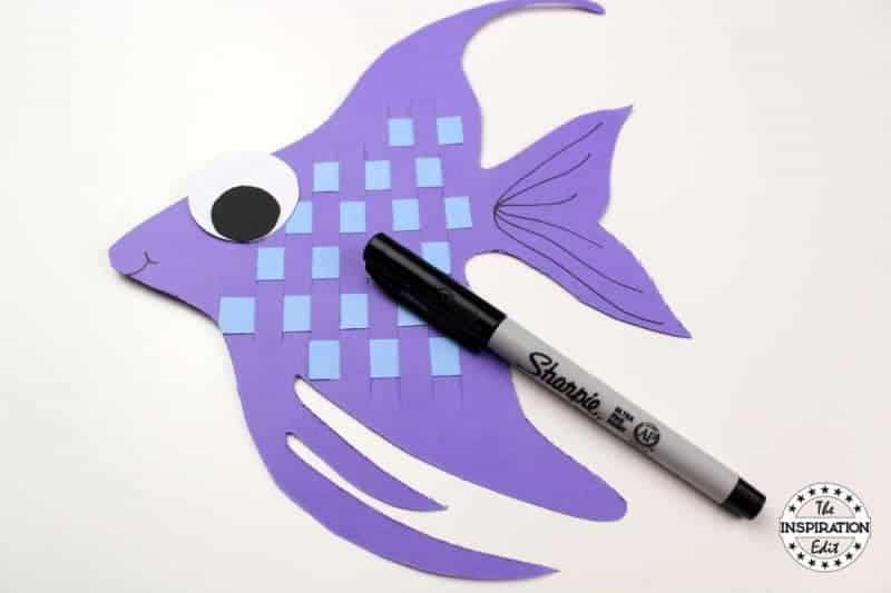 Weaving Fish Craft for Preschool Kids.
