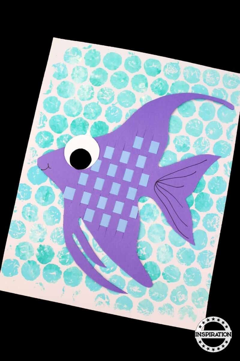 Weaving Fish Craft for Preschool Kids.