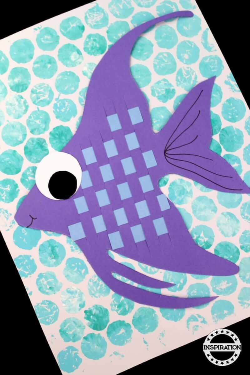 Weaving Fish Craft for Preschool Kids.